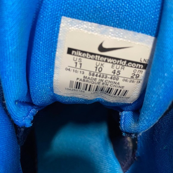 Men Nike Hyperdunk 2013 TB 584433 400 Navy Blue Basketball Shoes Size 11 - Picture 8 of 10